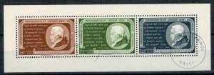 Haiti 1956 Used Stamps Souvenir Sheet Scott C107a Philosophy