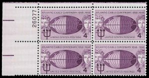 PCBstamps   US #1112 PB 16c(4x4c)Atlantic Cable Centenary, MNH, (PB-1a)