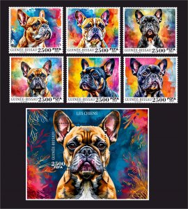 Stamps. Fauna Domestic DOGS  6 stamps + block perforated MNH **