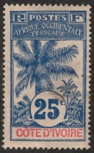 Ivory Coast #27 Mint Hinged 30% of SCV $9.50 **FREE SHIPPING**