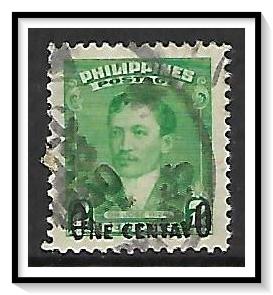 Philippines #550 Jose Rizal Surcharged Used