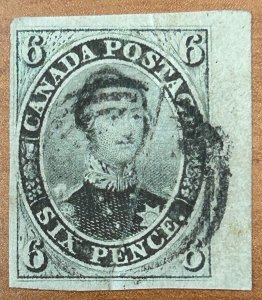 Canada #5 XF Used-- Jumbo margin at right -- Paper fold variety