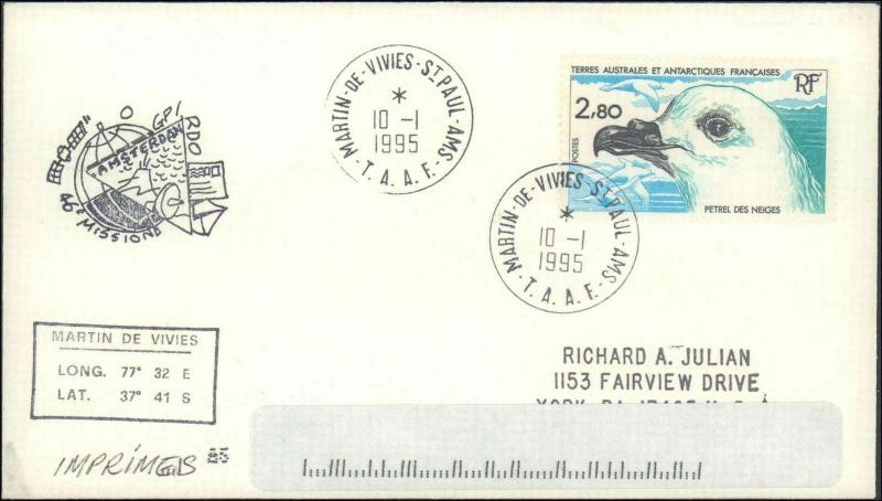 French Southern & Antarctic Territory #130, Antarctic Cachet and/or Cancel