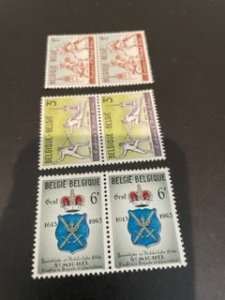 Belgium sc 588-590 MNH pairs