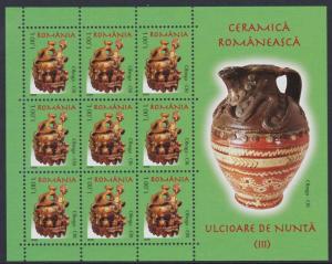 Romania 2006 Pottery Sheets Scott (4844-47a) MNH