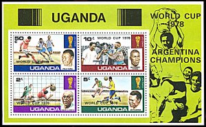 Uganda 206a, MNH, World Cup 1978 Winners souvenir sheet