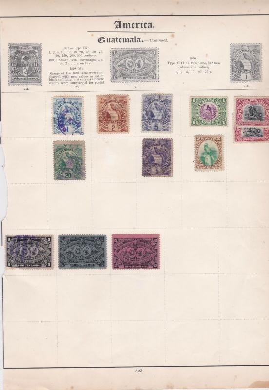 america guatemala & haiti stamps sheet ref 17809