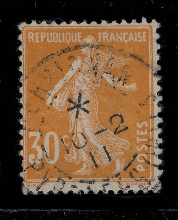 FRANCE - 1911 - CàD PERPIGNAN / PYRENEES ORles sans levée (étoile) sur n°141 