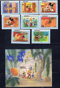 Mongolia 1379-88 NH 1984 Disney set 