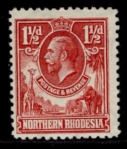 NORTHERN RHODESIA GV SG3, 1½d carmine-red, LH MINT.