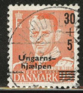 DENMARK  Scott B24 used semipostal stamp 1957