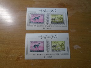 Afghanistan  #  492-93  MNH   SS   Perf & Imperf