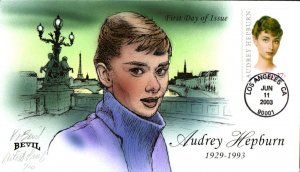 #3786 Audrey Hepburn Artist Proof Bevil FDC