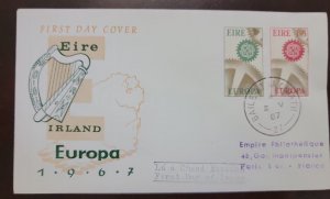 O) 1967  IRELAND, EUROPA -  COGWHEELS, FDC XF