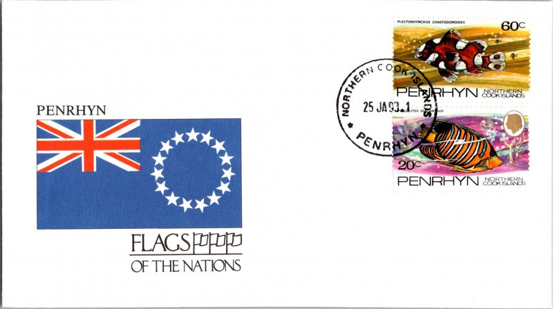 Penrhyn Island, Worldwide First Day Cover, Fish