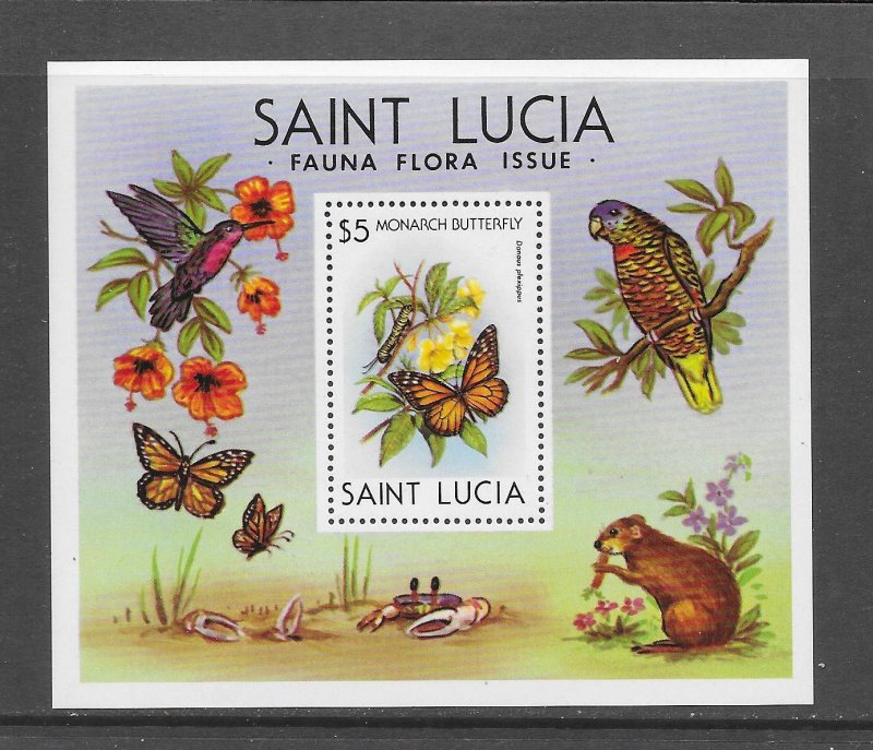 BUTTERFLIES - ST LUCIA #542 MNH