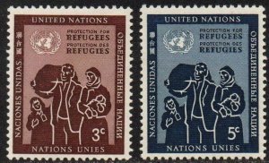 United Nations UN New York Sc #15-16 Mint Hinged