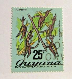 GUYANA Scott #141 Θ used 25¢ Marabunta flower, very fine