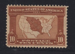 1904 Louisiana Purchase Sc 327 10c red brown MHRs CV $125