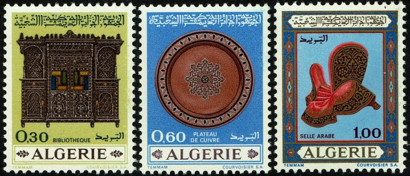 Algeria #421-23  MNH - Handicrafts (1969)