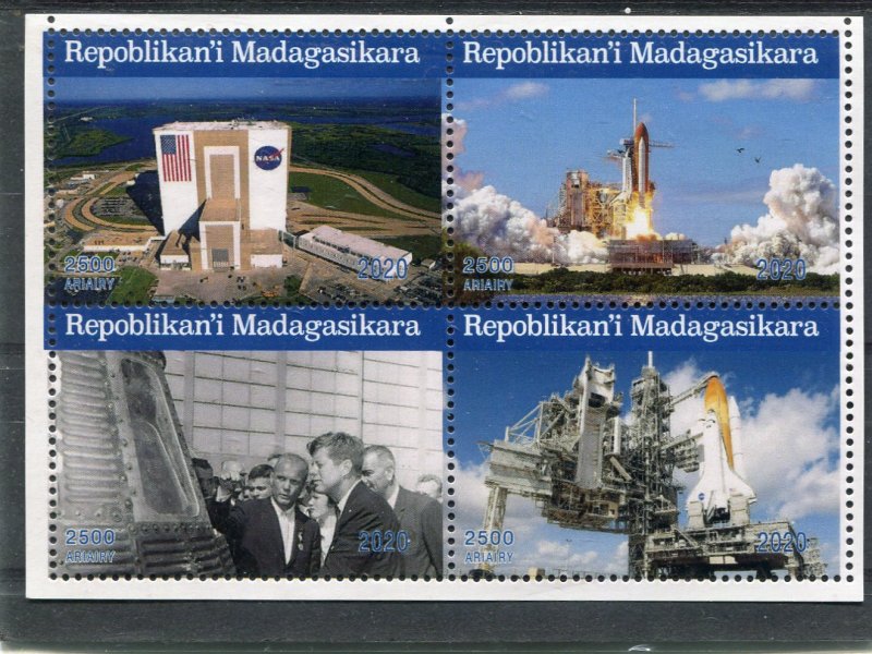 Malagasy 2020 SPACE APOLLO 11 NASA Kennedy s/s Perforated Mint (NH