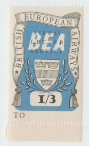 UK  local fiscal BOB revenue GB stamp 2-7-22  BEA  Air Letter - mnh gum