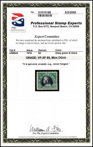 Scott 524 $5.00 Franklin MNH Nice Stamp PSE Cert Grade 85 SCV $425.00