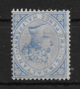 GIBRALTAR SG11w 1886 2d BLUE INV WMK MTD MINT