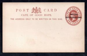 Bechuanaland QV 1886 1d H&G#1 unused COGH Postcard WS13094