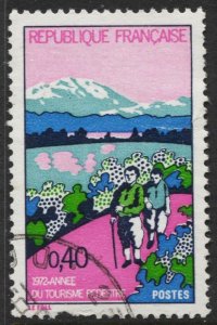 France #1349 Hikers and Mount Aigauol Used CV$0.35