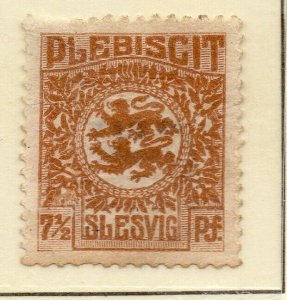 Schleswig Germany 1920 Early Issue Fine Mint Hinged 7.5pf. NW-121113