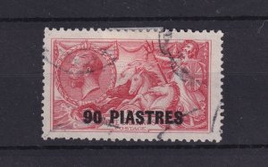 British Levant KGV 90 Piastres On 5/- SG49 Fine Used BP16228