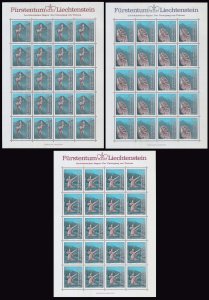 Liechtenstein Scott 781-783 Mint never hinged.