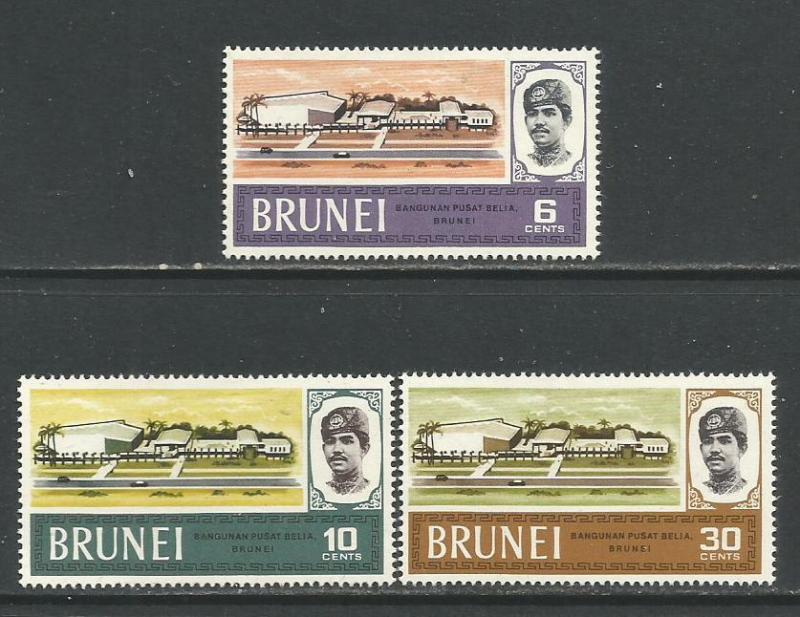 Brunei   #159-61  MLH  (1969)  c.v. $1.30