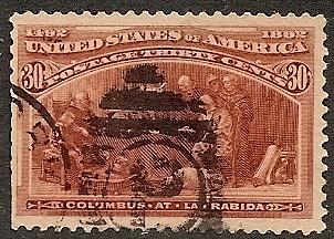 US  239 Used 1893 30c org brn Columbian Exposition CV $100.