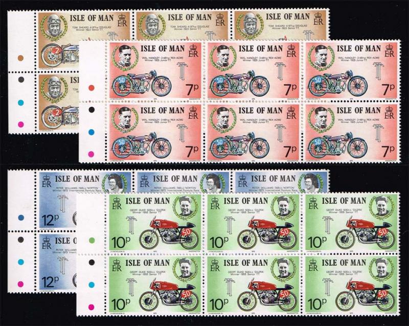 Isle of Man #66-69 Motorcycle Races 6 Sets of 4; MNH (7.50)