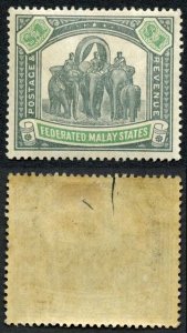 Malay Federation SG23 One Dollar Wmk Crown CC M/M   Cat 190 Pounds