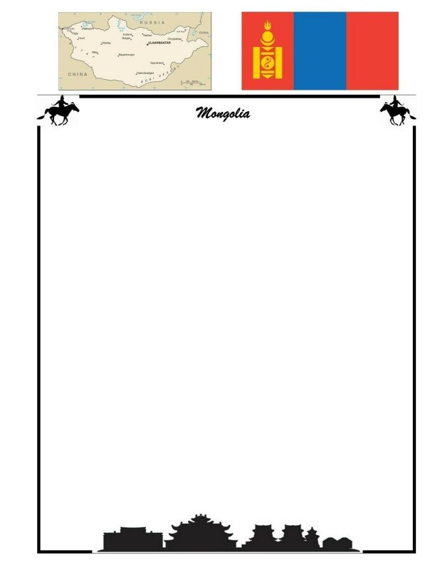 MAC'S BLANK PAGES- ANY Country For Stamp album, School Project, Scrapbook, Trips 