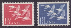 Iceland 298 Mint 1956 EUROPA Whooper Swans Set Very Fine