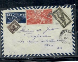 FRENCH INDOCHINA  COVER (P1805B) 1C+39C+80C A/M COVER SAIGON TO FRANCE 