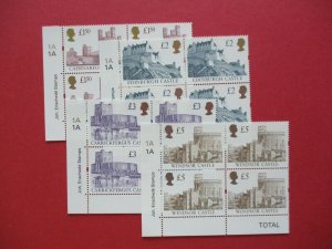 SG1993 - 1996 Castle 1997 Set Enschede Cylinder Blocks 1A MNH Great Britain Eliz 