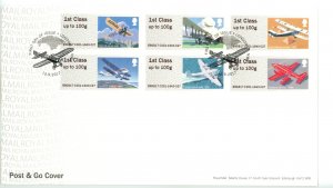 Great Britain 2017 FDC Post and Go Airplanes  