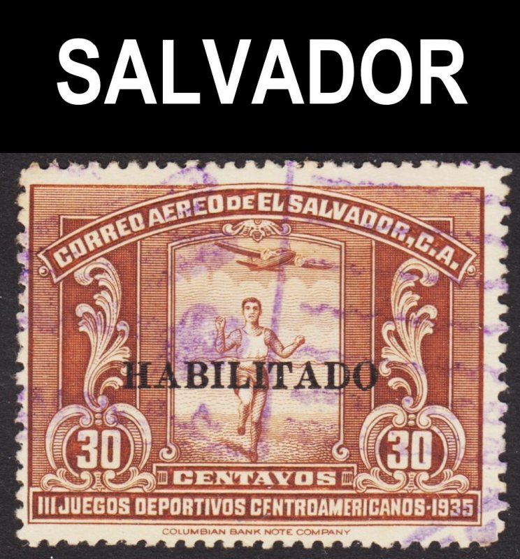 El Salvador Scott C43 F+ used.