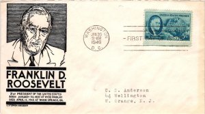 #933 Franklin D. Roosevelt FDR – Anderson Cachet Addressed to Anderson SCand