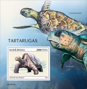 Guinea-Bissau - 2021 Pinta Island Tortoise - Stamp Souvenir Sheet - GB210607b4