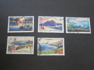 French Polynesia 1964 Sc 211-15 set FU