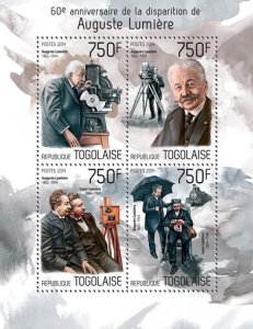 TOGO - 2014 - Auguste Lumiere - Perf 4v Sheet - Mint Never Hinged