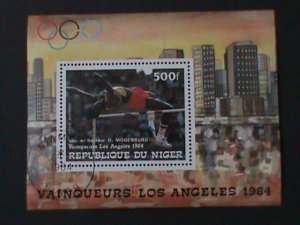 NIGER-1984- OLYMPIC GAMES-LOS ANGELES'84-CTO S/S VERRY FINE-FANCY CANCEL