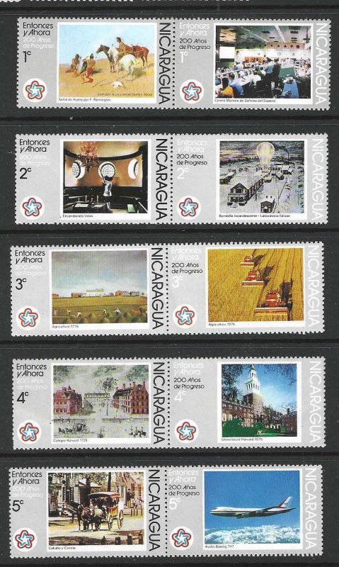 Nicaragua 1028a-1037a  MNH  SC $1.25