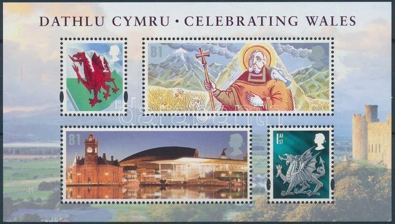 Great Britain Wales stamp National Holiday block MNH 2009 Mi 2 WS151581